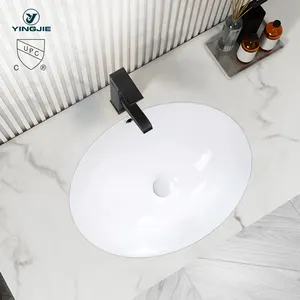 潮州潮安供应商陶瓷卫生下装浴室水槽椭圆形柜台洗手盆
