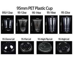Wholesale Perfect for Ice Coffee Smoothie Soda Cold Drinks <b>Container</b> PET Water Cups Plastic <b>Wine</b> Cup with Lids and Straws - Product Image 4