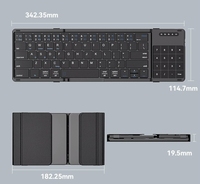 Pliant BT clavier sans fil Trackpad ordinateur portable tablette téléphone bureau Portable souris ensemble