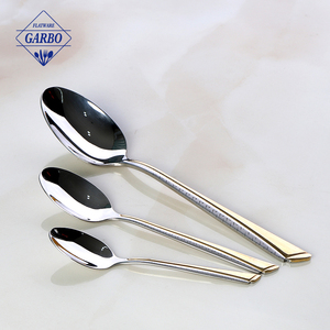 Cubiertos de acero inoxidable con mango dorado con tenedor para cena, cuchara de diente para cena, cuchara de té, juego de cubiertos dorados - Product Image 3