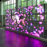 Écran LED transparent fixe d'intérieur Pushunled de haute qualité, 60% de transparence, luminosité 800 cd/m², taille personnalisable, pour magasin de détail