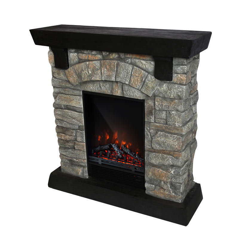 Decorative stone fireplace remote control indoor realistic led flame electric fireplace fireplace mantle
