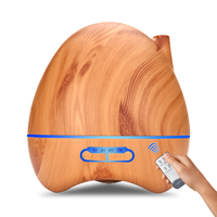 Diffuseur ultrasonique d'huile essentielle et d'arôme de 300ml, dispositif électrique avec recharge USB, humidificateur d'air au Grain de bois, lumières LED
