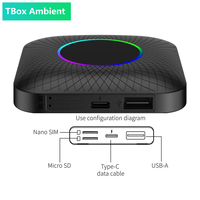 Boîte multimédia automobile Tbox Ambient Wireless Ai Box 3 en 1 Android 13 Carplay Android Auto, électronique automobile, boîte Carplay Ai