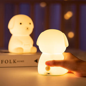 Cute Baby Nursery Led Dog Silicone Pat Night Light Creative Colorful <b>Touch</b> sensor <b>Lamp</b> for Kids Living Room Bedroom Decor - Product Image 3