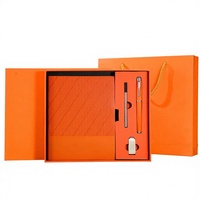 Ensemble de carnet A5 en cuir souple sergé avec stylo, reliure sans fil, papier Dowling, boîte cadeau personnalisée, cadeau d'affaires pour usage professionnel