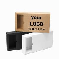Boîte d'emballage artisanale en papier kraft écologique de 2 mm, imprimée sur mesure, boîte à cosmétiques, boîte d'emballage artisanale avec ruban