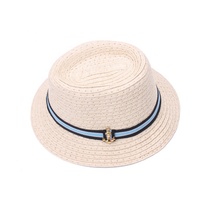 Chapeau en paille tressé à la mode pour poupée américaine unisexe de 18 pouces - Jouet éducatif, accessoires de poupée DIY