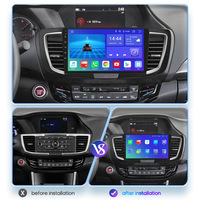 CARUPEZ 10-Zoll Android Autoradio für Honda Accord 9. Generation 2013-2018 Tesla-Style Navigation GPS DSP FM-Sender 1 Jahr Garantie