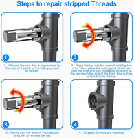 Tap HSS Straight Flute ST Metrik STI untuk Pemasangan Ulir Kawat