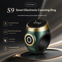 Compteur électronique manuel S9 avec affichage LED, lecture numérique tactile, fonction veilleuse intelligente, câble de données, bague intelligente
