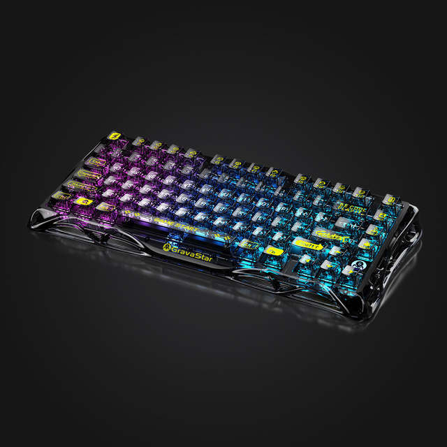 75% Mechanical Programmable Anti-Ghosting Gaming Keyboard Tri-Mode Wireless Wired Non-Removable USB Hot-Swap RGB Backlit Gasket