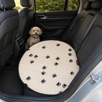 Tapis d'entraînement rond pour animaux de compagnie de qualité supérieure, imperméable, antidérapant, avec motif de patte mignon, lavable, pour la propreté des animaux