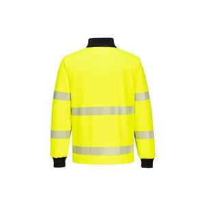 PORTWEST - PW326YBR5XL PW3 Sweat zippé haute visibilité 1/4 Jaune/Noir-EAN 5036108386079 HI-VIS WORKWEAR - Product Image 2