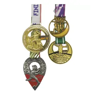 Nouveaux produits en alliage de zinc vierge Football Bronze plaqué métal sport or médaille personnalisée