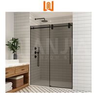 Design minimaliste Portes coulissantes en verre étanche Enceinte Salle de bain Porte de douche coulissante en verre