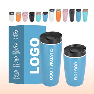 Gepersonaliseerde logo laser 22oz minimalistische mokken blauwe creatieve mokken met lekvrije deksel hardloopwaterflessen moderne geïsoleerde bekers - Product Image 1