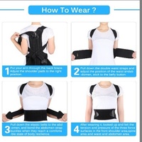 Gilet de soutien dorsal et lombaire professionnel réglable pour adulte, en mousse respirante, pour la correction de la posture et de la cyphose latérale