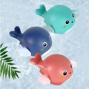 Jouets de bain pour bébé 2024, jeu d'eau flottant, animaux de dessin animé, matériau ABS écologique, jouet flottant classique pour tout-petits, baleines mignonnes - Product Image 5