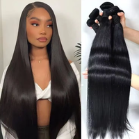 Extensions de Cheveux Humains en Paquet, Cheveux Remy Vierges, Cuticules Alignées, Double Trame, 100% Cheveux Brésiliens Vierges, Lisses, Ondulés, Bouclés