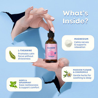 Gouttes liquides de citrate de magnésium pour enfants, sans sucre, avec camomille, pour favoriser le calme, la relaxation du sommeil et le bien-être digestif (OEM)