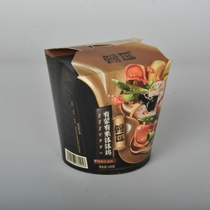 Caja Cuadrada Kraft para Sopa Udon Tailandesa, Desechable, Biodegradable, Blanca, con Recubrimiento UV, Reciclada, 1250 ml, 16 oz, Venta al Por Mayor Ecoway - Product Image 1