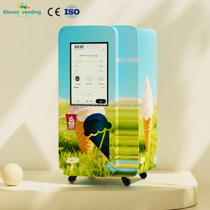 Nhỏ gọn 24h tự phục vụ Kem Máy bán hàng tự động 3 lớp trên bề mặt + 3 mứt hương vị Mall Robot Kem Máy bán hàng tự động - Product Image 1