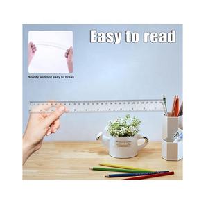 Il Set di matematica in plastica trasparente per la scuola include goniometri rettilinei righetti a geometria diritta 180 ° 45 ° 60 ° triangoli - Product Image 6