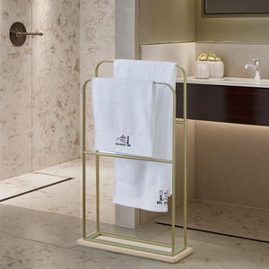 Portasciugamani in acciaio inox placcato oro Hotel-portasciugamani a 2 livelli altezza fissa con binari alti e bassi, <span class=keywords><strong>porta</strong></span> bagno - Product Image 3