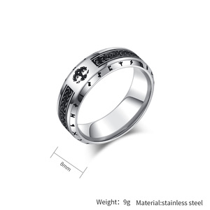 Anillo Vikingo con Runa Luen de Árbol de la Vida Hecho en Fábrica para Hombre, Anillo de Joyería Masculina de Acero Inoxidable con Baño de Oro, Estilo Retro y Moderno - Product Image 2