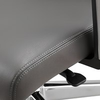 Chaise de bureau exécutive ergonomique à dossier haut en cuir PU, pivotante, avec appui-tête, pour salle de réunion, bureau à domicile