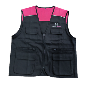 Gilet da uomo ad alta quantità di abbigliamento di sicurezza Multi-tasca in cotone poliestere con immagine più grande per la condivisione di confronto - Product Image 4