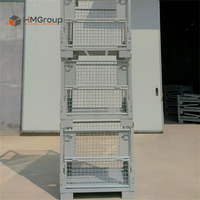 Cage à palettes pliable en acier galvanisé à chaud, robuste, pour entrepôt industriel, sur mesure