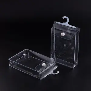 customized eco friendly plastic pvc zip lock handle bag with hook