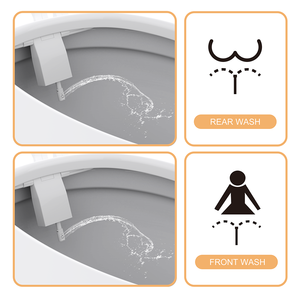 Bidé Ultra Delgado para <span class=keywords><strong>Inodoro</strong></span>, Asiento Compacto <span class=keywords><strong>con</strong></span> Boquilla de Baño Autolimpiante, Rociador de Bidé de Agua Fría - Product Image 4