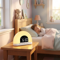 Réveil intelligent avancé avec lumière de réveil de précision et simulation élégante du coucher du soleil, lampe de chevet minimaliste, multi-modes, vente en gros