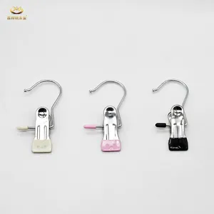 Factory Custom Adjustable Laundry Hook Boot Hanger Clips Small Metal Clip Hangers