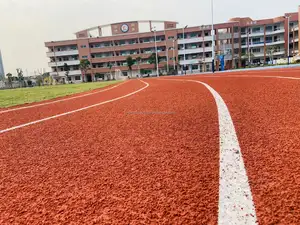 Semua cuaca cocok sintetis PU semprot lari melacak epdm karet granule untuk sepak bola feild infilling untuk bermain sepak bola