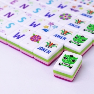 Juego de Mahjong Americano LUYI-Tiles con Monograma Personalizado, Color Lila, Grabado <span class=keywords><strong>Domino</strong></span> Chino, Acrílico Antidecoloración, <span class=keywords><strong>Efecto</strong></span> 3D - Product Image 6