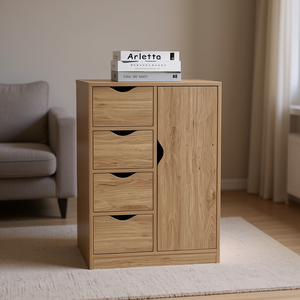 Mueble de Salón Moderno de Madera Maciza con 4 Cajones para Almacenamiento, Uso Doméstico - Product Image 2