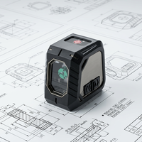 Niveau laser miniature en gros d'usine, 2 lignes vertes, instrument de mesure laser croisé auto-nivelant