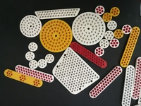 Clou de route jaune, blanc, rouge, vert, noir, 43 perles en verre, réflecteur oeil de chat, perles en verre hautement réfléchissantes