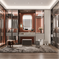 Ensemble de meubles en bois sur mesure pour chambre à coucher : Dressing, armoire et coiffeuse, directement de l'usine