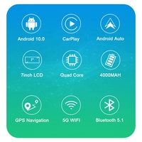 Outillage privé 7 pouces CarPlay Android Auto écran tactile 3-en-1 WIFI tablette PC GPS intégré 4000 mAh batterie Carplay écran IPS
