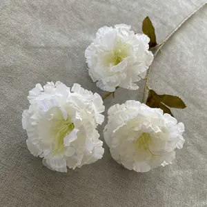 2022 New Silk Flowers Artificial 3 Head Edelweiss Ball Fleurs Decoration Mariage