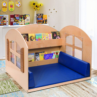 Mobilier Montessori pour garderie, bibliothèque pour tout-petits, salle de jeux, coin de lecture préscolaire moderne, fournisseurs de repaire en bois pour la maternelle