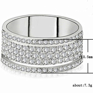 Anello di Fidanzamento Classico da Donna F149 con Diamante Naturale Taglio Brillante Rotondo Colore G e Fascia in Diamanti Bianchi - Product Image 6