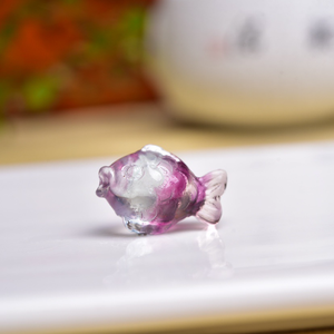 Colgante de Fluorita Natural con Forma de Pez Asado, Cadena para Clavícula, Accesorios DIY, Pez Róbalo Asado en 3D - Product Image 4