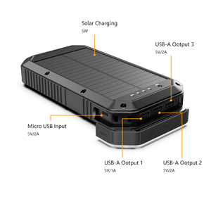 <span class=keywords><strong>Batterie</strong></span> <span class=keywords><strong>Externe</strong></span> Solaire Tendance de Haute Qualité 20000 mAh avec Recharge Rapide Sans Fil pour Camping et Activités de Plein Air - Product Image 4