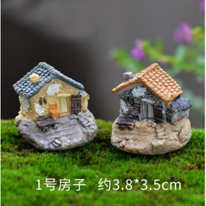 Ornements de maison miniatures en résine pour jardinage domestique, accessoires décoratifs de bricolage, figurines de paysage de villa sur pied - Product Image 5